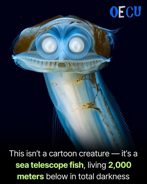 KhadgaCN's tweet photo. Meet the Deep-Sea Telescope Fish — Nature’s Underwater Night Vision Hunter!
Hidden more than 2,000 meters beneath the waves, this rare predator has tubular eyes that can swivel both forward and upward, giving it a powerful advantage in near-total darkness.
https://t.co/jrfxmvPeAm https://t.co/RGxuqXpeKd