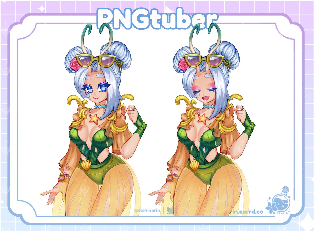 New Summer Mantis Alt PNG for Baobao yippeeee ✨

#vtuber #pngtuber