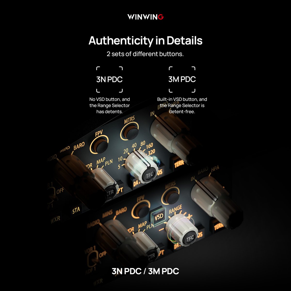 WINWING_SIM's tweet image. WINWING Brand New 3N PDC, 3M PDC.

Available at Global Shipping in limited stock.
Pre-order at all regional sites.

✅Authentic center switch logic
✅Independent actions
✅Two choices

* For preorders, please switch to your local site.

#winwing #flightsimulator #msfs2020…
