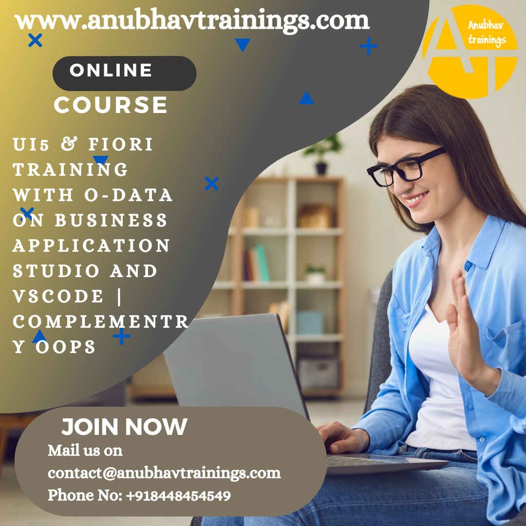 Vaishal93415071's tweet image. 🚀 Boost your SAP career with SAP UI5 and Fiori Training! Learn to build modern, responsive, and user-friendly enterprise apps. 
 
#AnubhavTrainings #SAPUI5 #Fiori #SAPTraining 
Visit us on anubhavtrainings.com
Mail us on contact@anubhavtrainings.com