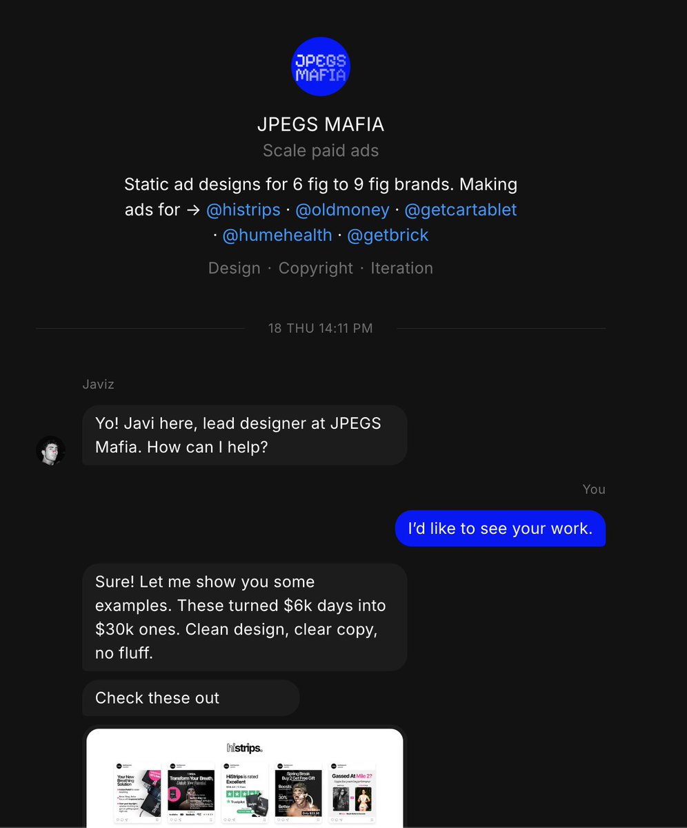 linhtrinh_'s tweet image. It&apos;s been a while since I&apos;ve been to a website where I&apos;ve been completely engaged from start to finish.

This website is literally an iMessage conversation and had me hooked.

Consumption &amp;gt; Attention

Great work @Javizecom