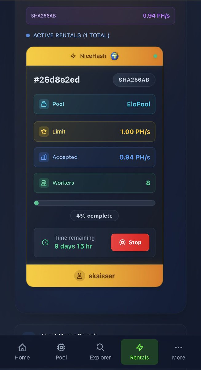 elopoolcloud's tweet image. Instant confirmation with with management of rental services like @NiceHashMining and @miningrigrental