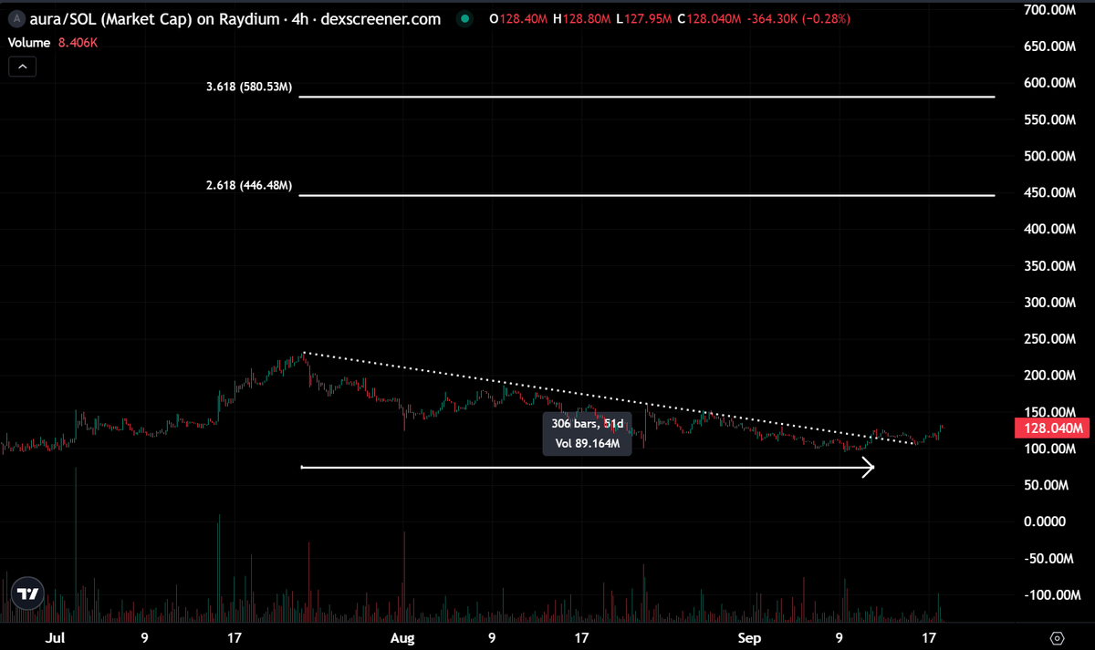 You heard it right, $AURA next target is $500M MC and everything is set.

51 days of accumulation and top holders are pure diamond hands.

Only up from here.