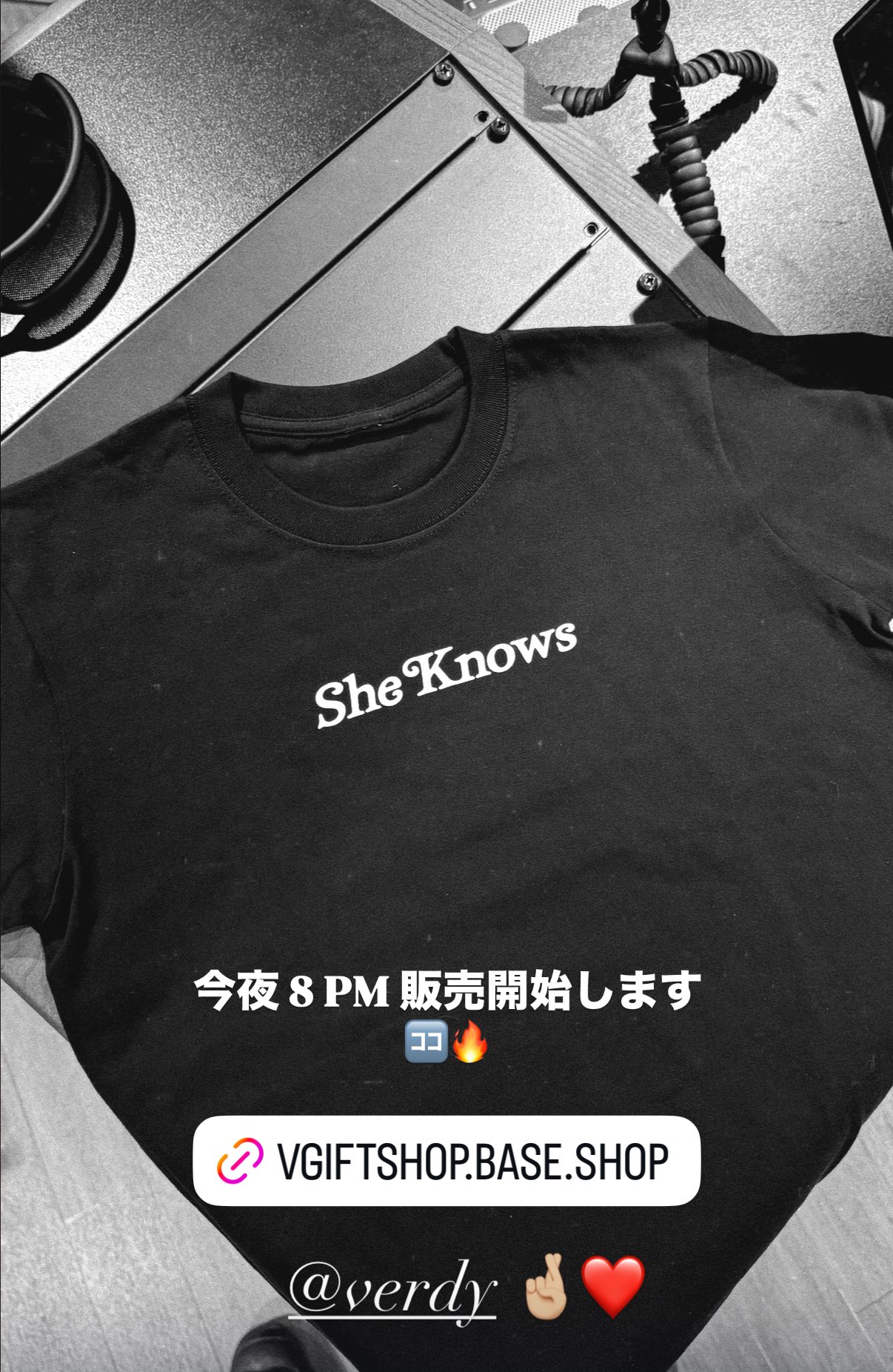 verdy×Young Coco She Knows T-shirt L verdy×Young Coco She Knows T-