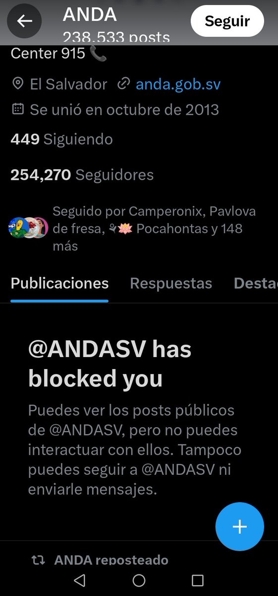 Vamos a ver si ANDA ha actualizado algo sobre la reparación que están haciendo...