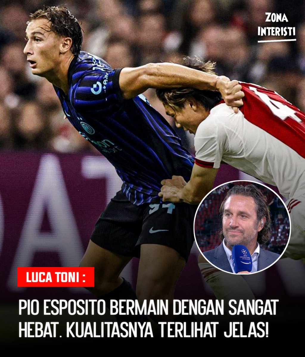 zonainteristi_'s tweet image. Luca Toni 🎙️:

"Pio Esposito bermain dengan sangat hebat. Kalian bisa lihat dengan jelas kualitasnya, terlihat dari umpan-umpan untuk rekan setimnya. Sebutlah dia pemain muda tapi dia pemain yang siap untuk tim kuat seperti #Inter."