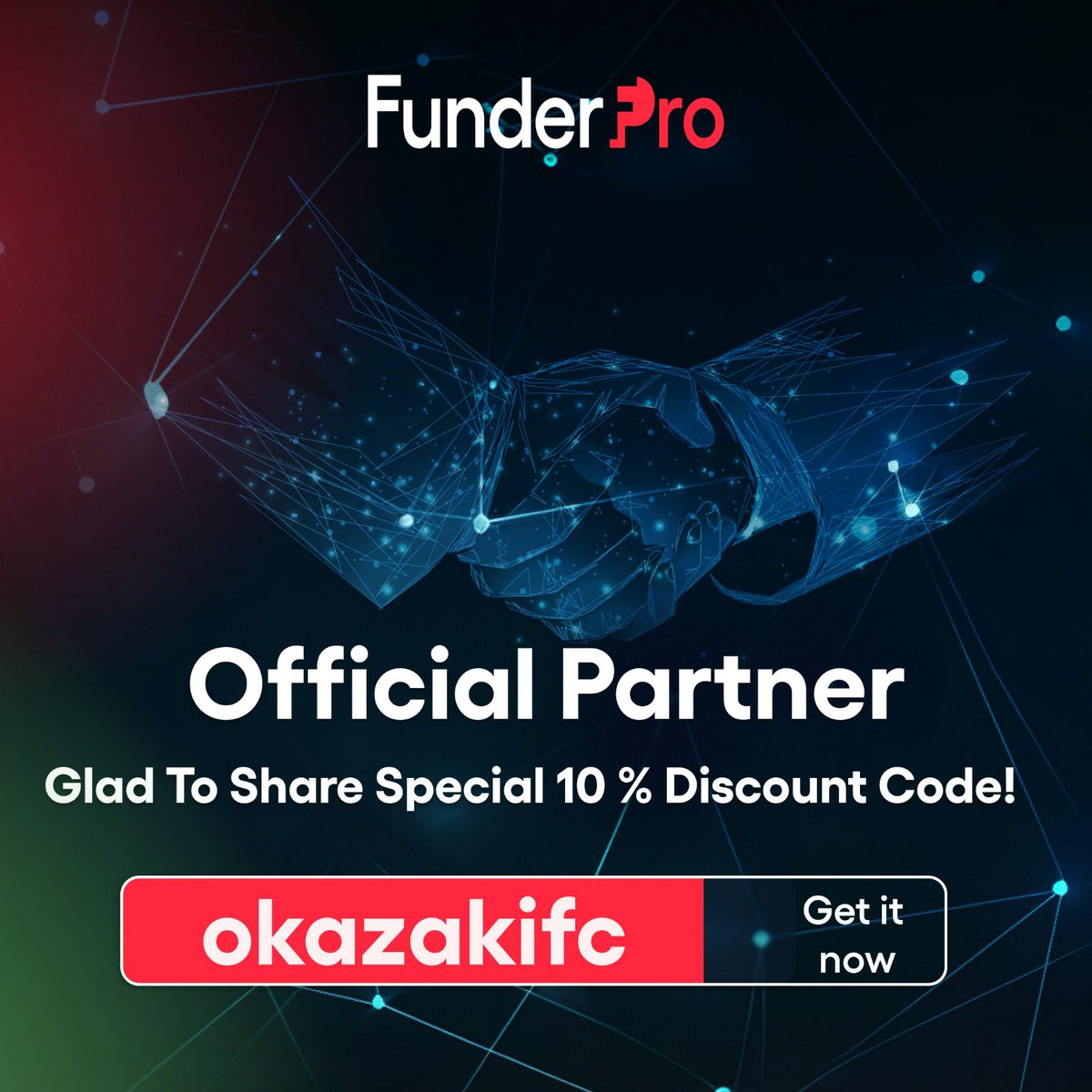 Proud to announce I’m now an Official Affiliate Partner with <a href="/FunderProfx/">FunderPro</a> 🚀 Use my code okazakifc for a 10% discount on your trading journey.
<a href="/yousseifgalal/">Youssef Galal</a> thanks for this opportunity.