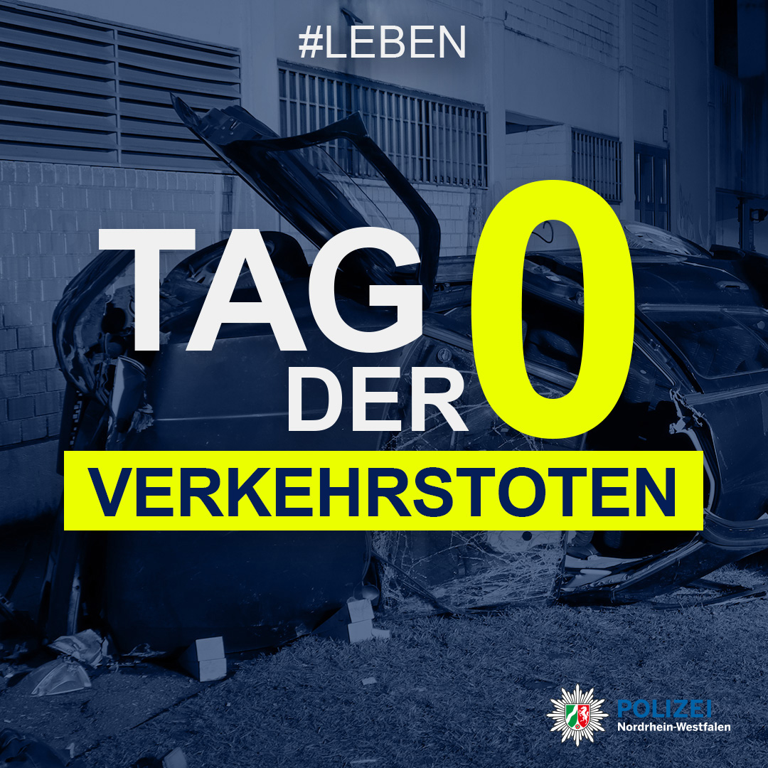 Polizei_NRW_E's tweet image. Heute startet unsere Kampagne zum Tag der 0 Verkehrstoten! Jeder Verkehrstote ist einer zu viel. Lasst uns gemeinsam auf Rücksicht, Aufmerksamkeit und Verantwortung im Straßenverkehr setzen. Jeder kleine Beitrag zählt! #Leben #SicherimStraßenverkehr #VisionZero