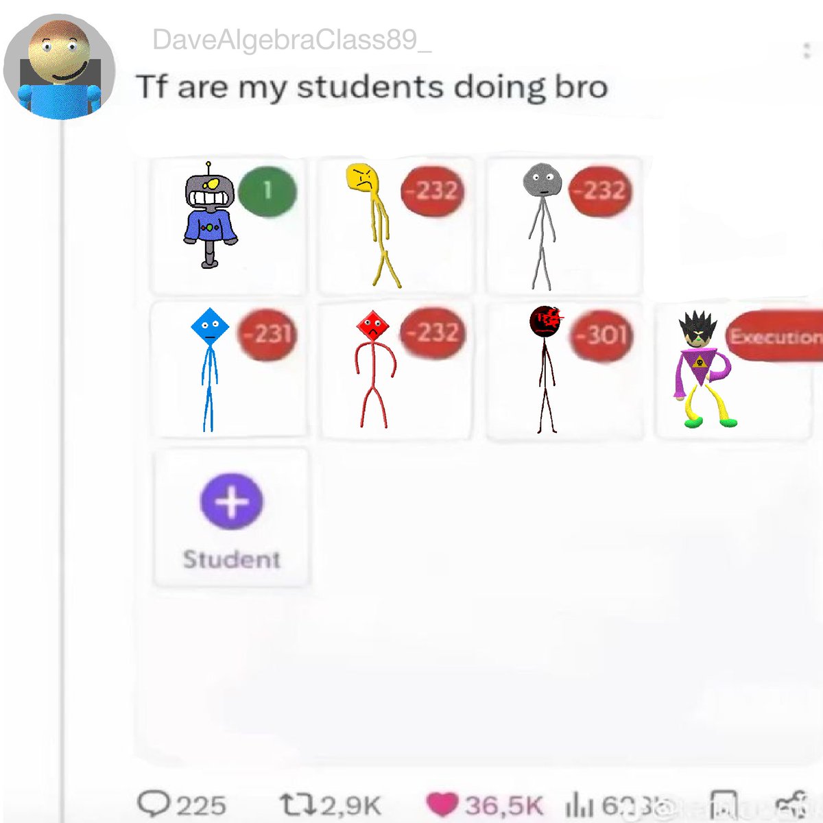 SPIKE NOOO-

#dfac #davesfunalgebraclass #daveandbambi