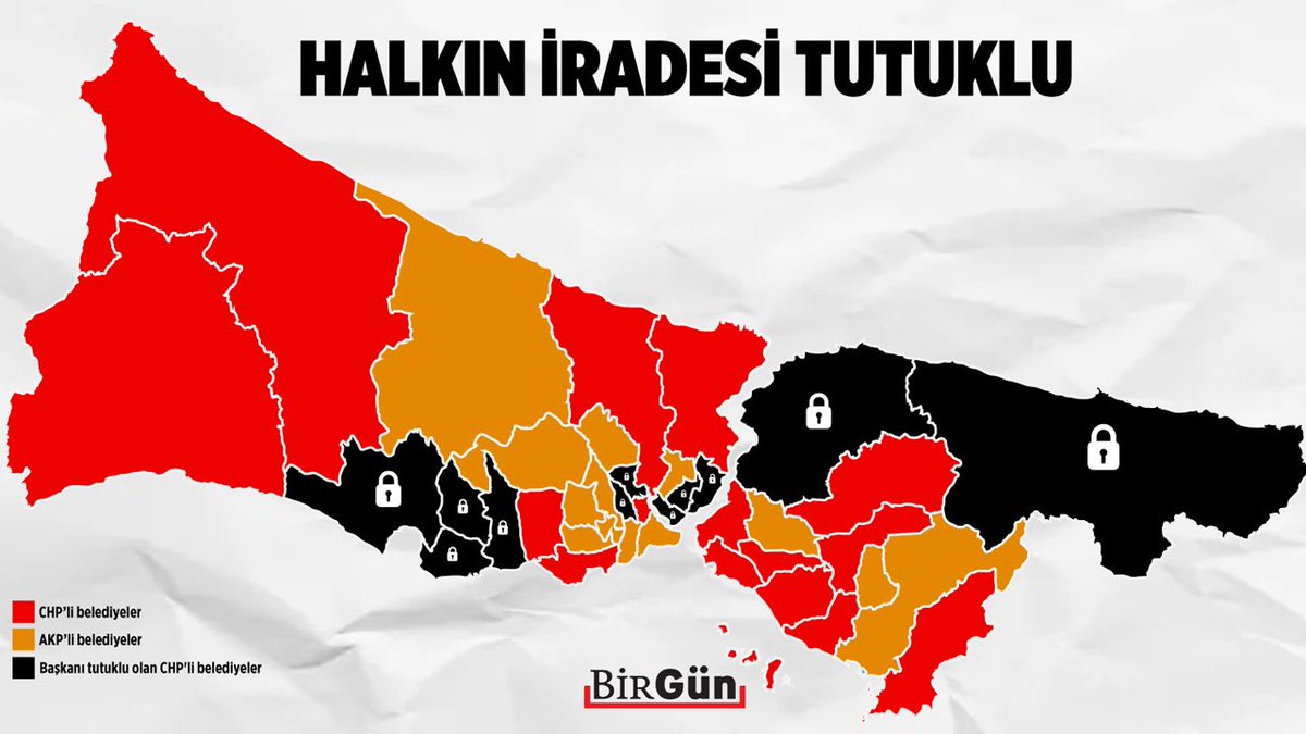İktidar, İstanbul’da halkın iradesiyle seçilen 11 belediye başkanını ve İmamoğlu’nu tutukladı. 12 tutuklamayla yerel seçimde kazanabildiği sayıya yaklaştı (14 ilçe)

İktidarın hedefi, ilçelerdeki şaibeli transferlerle İBB meclisinde çoğunluğa erişip İBB’yi kayyumsuz ele geçirmek.