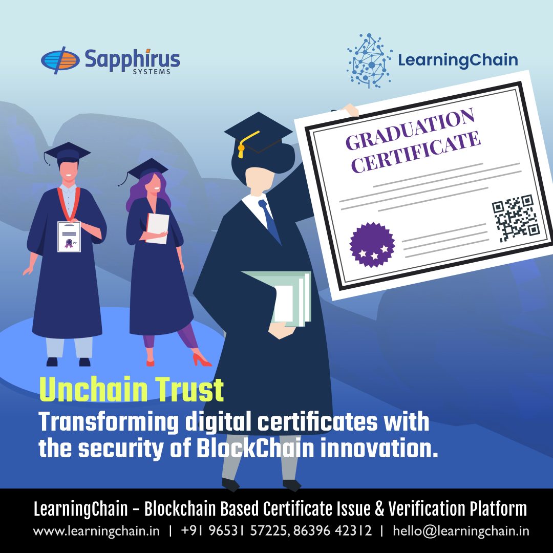 learningchainin's tweet image. Certificates should represent trust, not doubt.

With LearningChain, universities issue blockchain-secured credentials—secure, verifiable, and future-ready.

Free demo! Call 96531 57225 / 86396 42312 
Visit: learningchain.in

#LearningChain #BlockchainCertificates