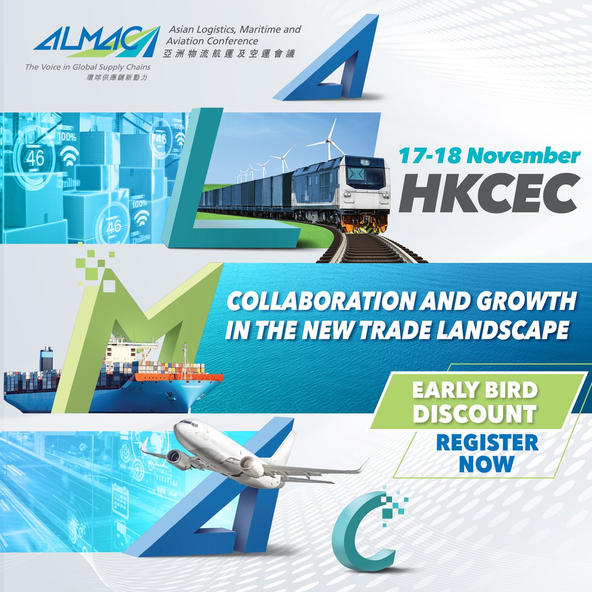 The Asian #Logistics, #Maritime and #Aviation Conference (#ALMAC) will bring together industry leaders from renowned companies, including DKSH, GEODIS, HP, Mattel and SEKO, to discuss redefining #supplychain and more. Register now for exclusive discounts: bit.ly/41NnbDj
