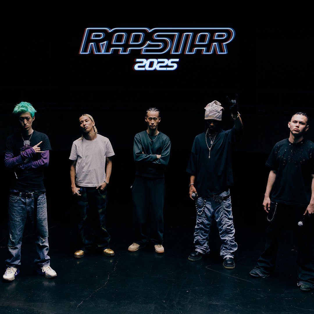 rapstar_jp's tweet photo. RAPSTAR 2025

SELECTION CYPHER
GROUP A

- ENEL
- AOTO
- Kee Rooz
- Need a Flex
- Slay4

5人のパフォーマンス動画は
ABEMAで見逃し配信中