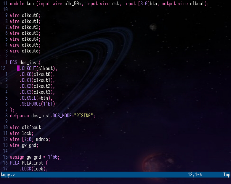 YLRabbit's tweet image. A test example of dynamic clock selection on the GW5A series #fpga, which goes through #Yosys* #nextpnr and #apicula

* Strictly speaking, it does not go through Yosys because #gowin renamed the CLKx inputs to CLKINx for this primitive, but I temporarily changed their names.