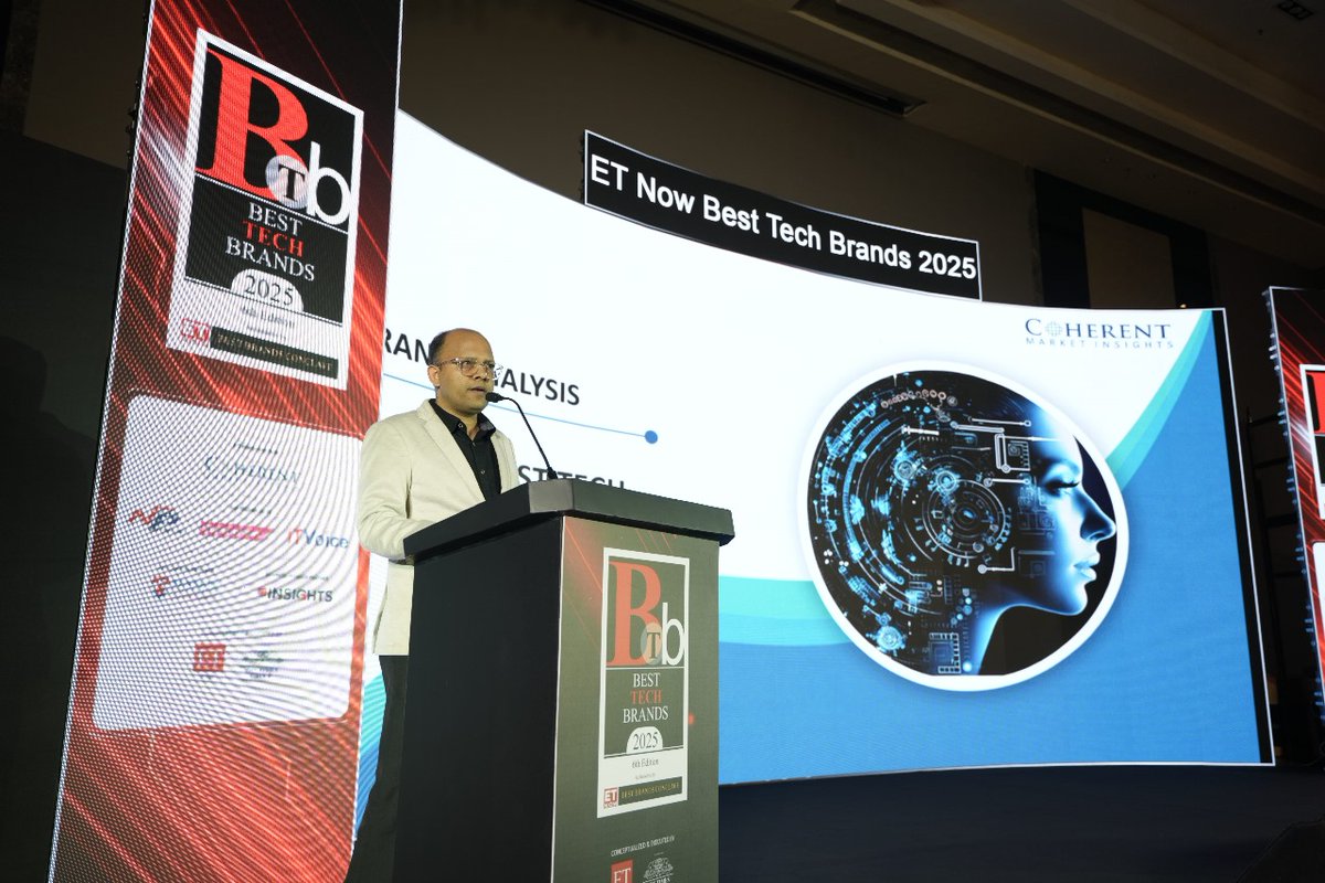ET_Edge's tweet image. Mohit Shrivastava Associate Vice President at @CoherentMI  , took the stage at ET Now Best Tech Brands 2025 with a thought-provoking session on market insights shaping tomorrow.

#LeadWithTech #ETNOWBTB2025 #ETNowBestTechBrands2025 #BharatBlueprint #TechThatConnects