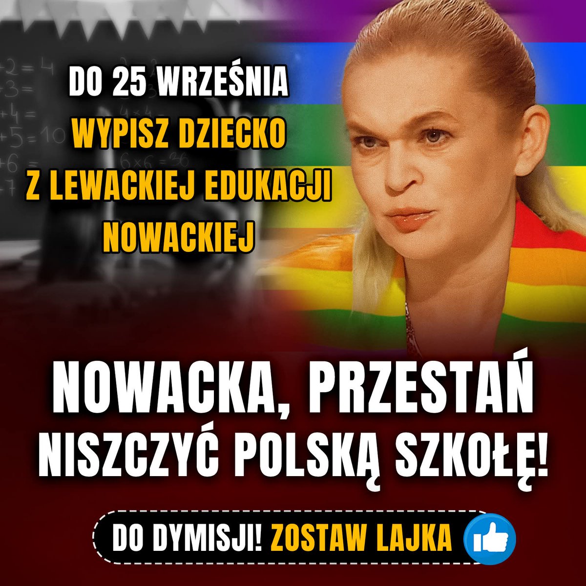 Wypisz dziecko z lewackiej edukacji Nowackiej! Został tylko tydzień!