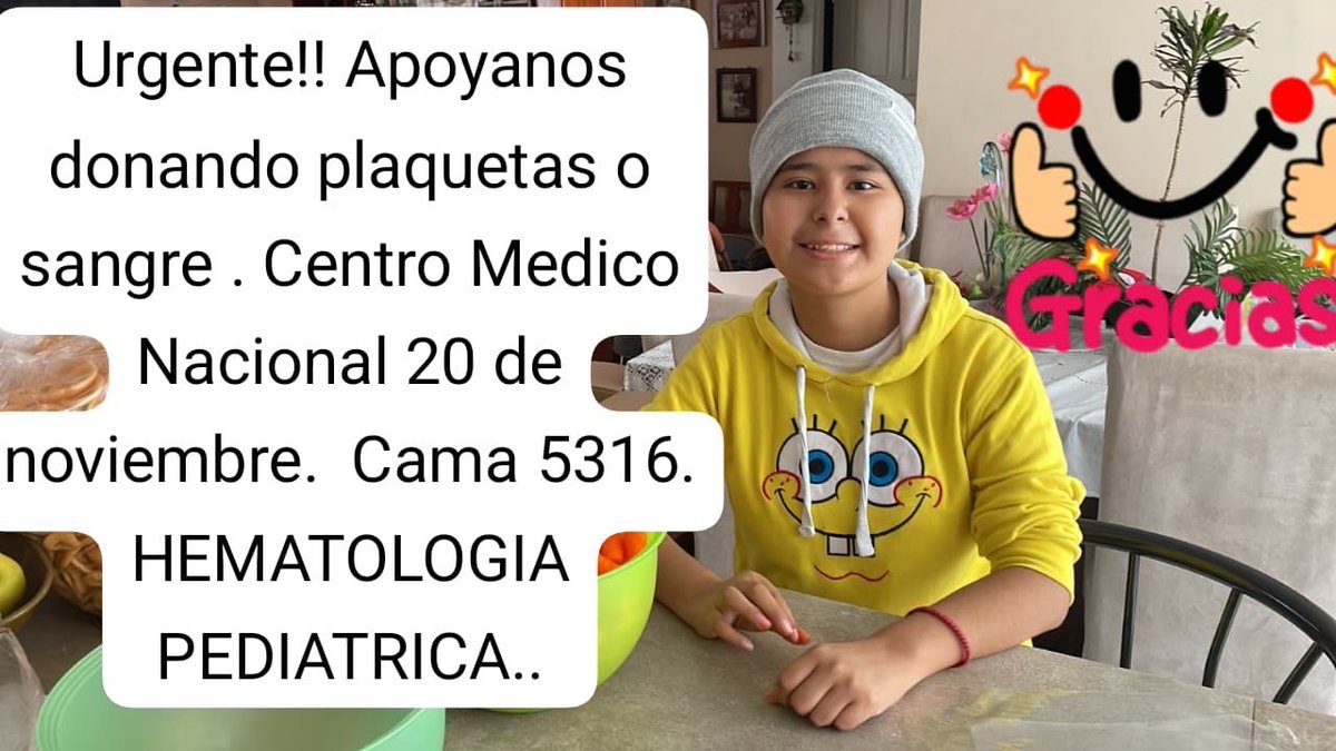<a href="/ISSSTE_mx/">ISSSTE</a> <a href="/martibatres/">Martí Batres</a> #Urgente Necesitamos donadores de Plaquetas y sangre de manera urgente, es para mi sobrina quien padece de Leucemia y requiere constantemente de donadores:
Paciente: Daniela Abigail Arrieta Sánchez 
Hospital 20 de Noviembre.
Su ayuda hará la diferencia.