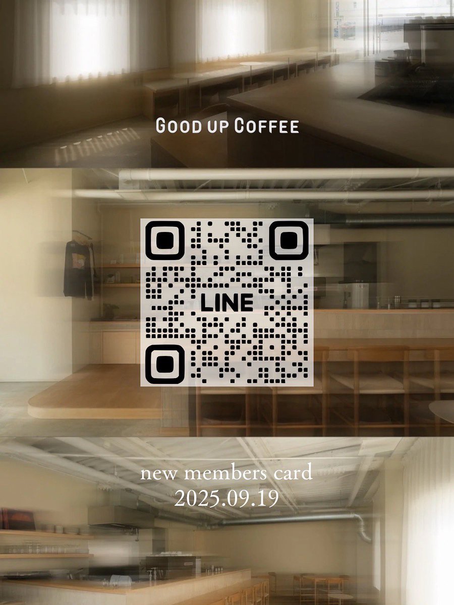 GoodupCoffee1's tweet photo. こんにちは

9/19〜、公式ラインにて
メンバーズカードを始動します🪪

ぜひご活用ください！ https://t.co/Be3njMcihC