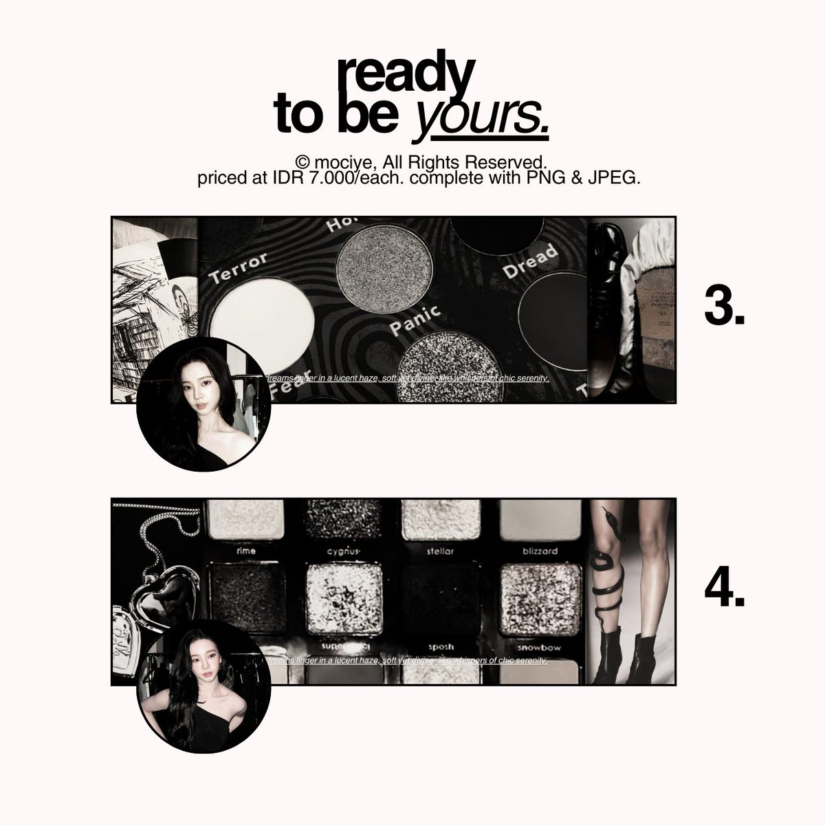 mociye's tweet image. ✶ any interaction highly appreciated. 

layout karina is ready to use! 
my DMs are open if you'd like to grab one. ♥︎
💳, price on pict. 

#zonauang #zonajajan