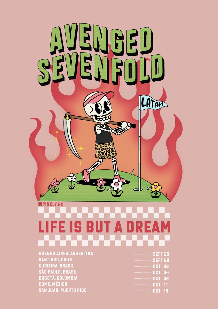 PinklySth's tweet image. Hi! I’m Dana 🇦🇷, so excited to see @TheOfficialA7X in just 7 days! 🖤
After many tries, I finally made a poster I love. Not a pro, but made with all my heart.
Hope you like it! 
Share/print freely, just tag me: 
Insta: @ Pinkly.hc
X:  @ PinklySth ✨

#AvengedSevenfold #A7X