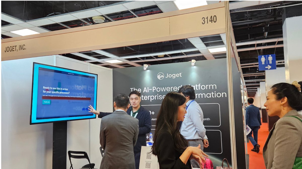 jogetworkflow's tweet image. 📢 Catch us at #NowAndFuture2025 until Saturday, 20 Sept 

Discover Joget DX 9, Joget AI Designer, and how AI-powered app development can accelerate your digital journey.
📍 Booth #3140 — let’s talk smarter digital transformation!

 #AIPA #Joget #AppDevelopment