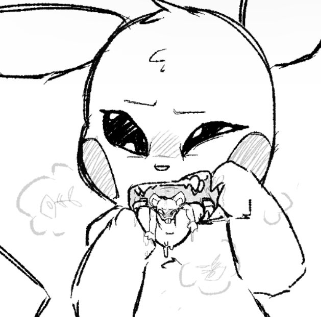 “Is my breath really that poor”
Poor Rattata (or not anything at all) is being put through the fishy pika sauna before the inevitable gulp. First time really drawing a pikachu, I’ll improve with time.