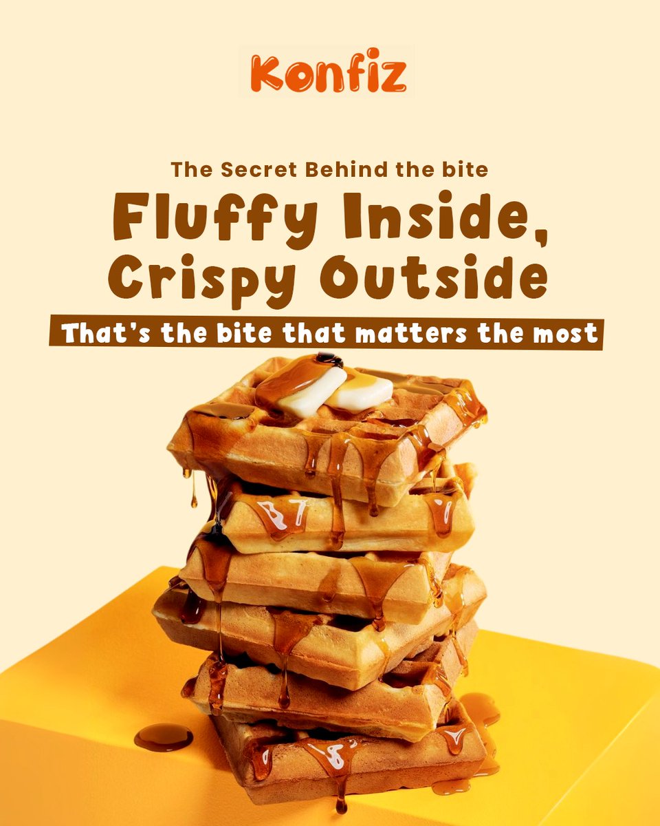 KonfizSnacks's tweet photo. The perfect waffle doesn't happen by chance... It's all in the mix🧇✨️
Fluffy inside, crispy outside, every single time - thanks to Konfiz Premix

#Konfiz #KonfizMunchies #KonfizInMyBag #snackonthego #CrispyCravings https://t.co/1fMkzAxtCH