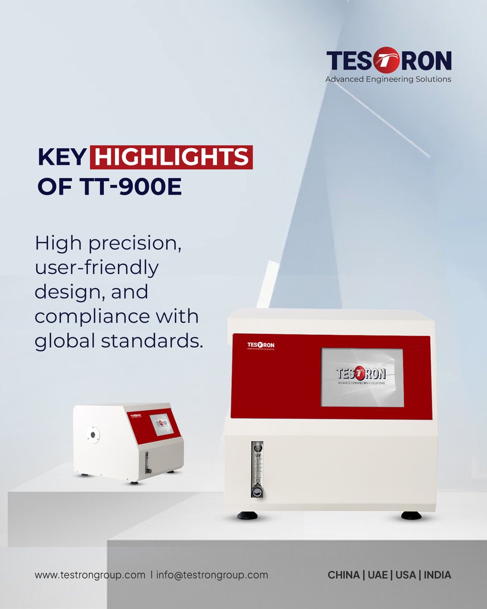 Testrongroup's tweet image. TT-900E Carbon Black Content Tester – Precision That Defines Quality
𝗙𝗼𝗿 𝗺𝗼𝗿𝗲 𝗶𝗻𝗳𝗼𝗿𝗺𝗮𝘁𝗶𝗼𝗻:
Email: info@testrongroup.com
Product: testrongroup.com/product/carbon…
Website: testrongroup.com
#TestronGroup #PipeTestingMachine #CarbonBlackContentTester