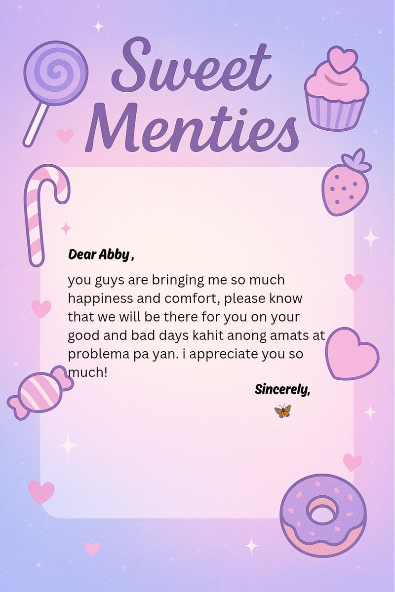 💌: Abby 
📤: 🦋