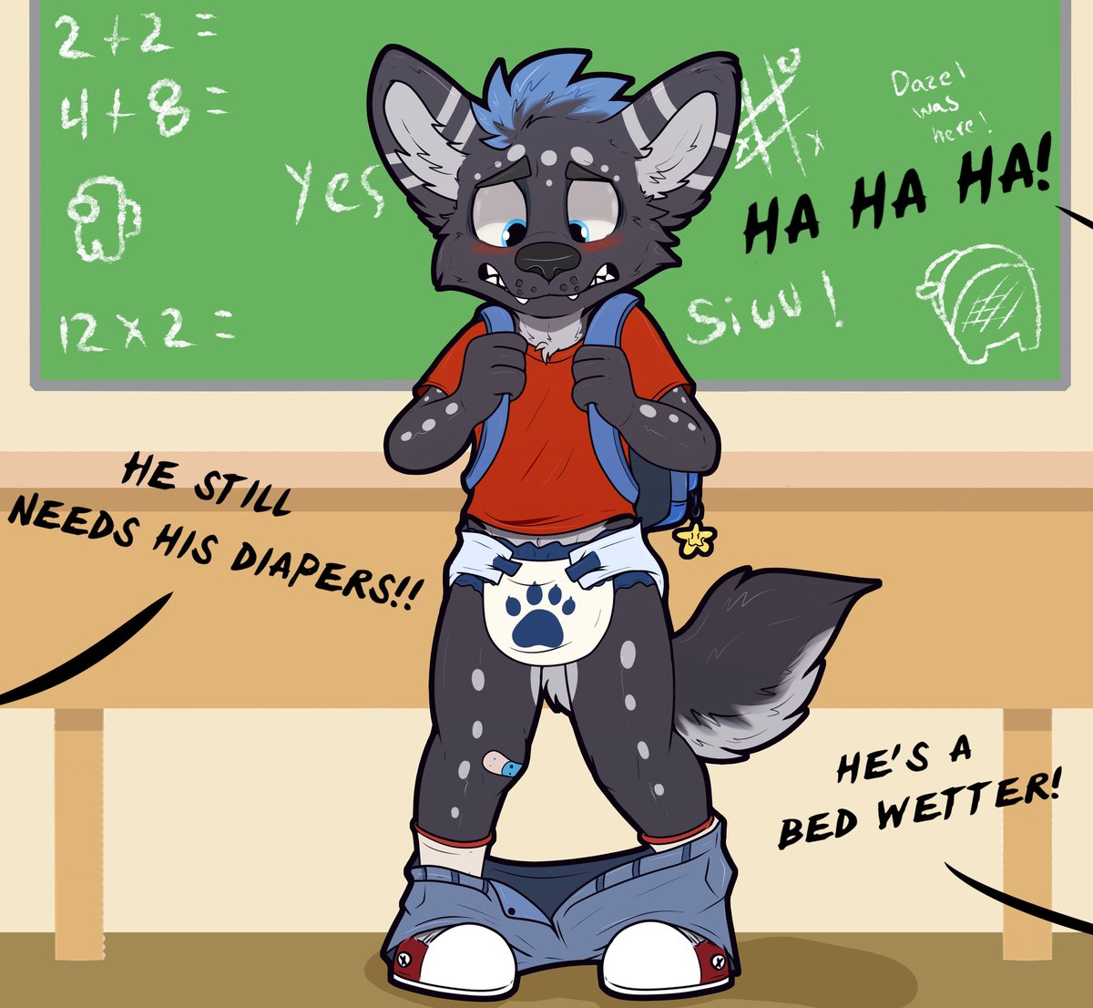 Awww 🫣 dis wittwe pup is just twyin' his bestest best to stay dwy duwing cwass!! 

pwease be nice to dis pup jaja he wooks soooo cute!! ❤️⭐️

If you wanna slot send me a DM:
t.me/dazeldog 

Join my channel: t.me/dazelcray

dis pup is still wowkin' weally hawd