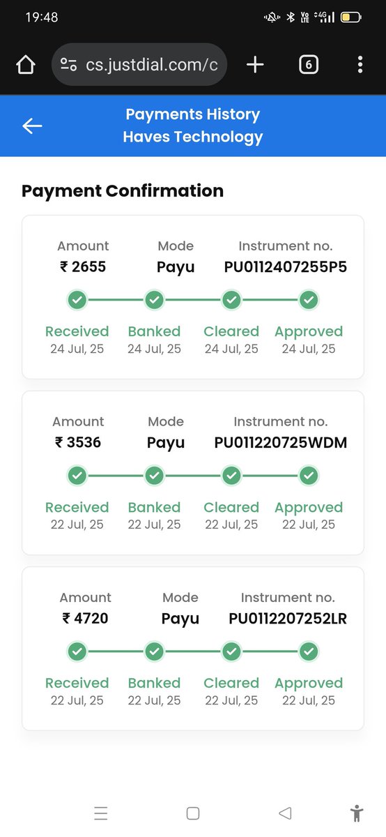 HavesIndia's tweet image. @jd_justdial 3 din ki bol k paise lelo or 2 mahine me panel open mt karo or Return amount mango to policy nhi hai bilkul hi lutne k liye baithe ho customer ko....😡🤬

Return my money!
@PMOIndia @MCA21India
@ConsumerRights @FinMinIndia
#HappyBirthdayModiji
#ProofOfFortification