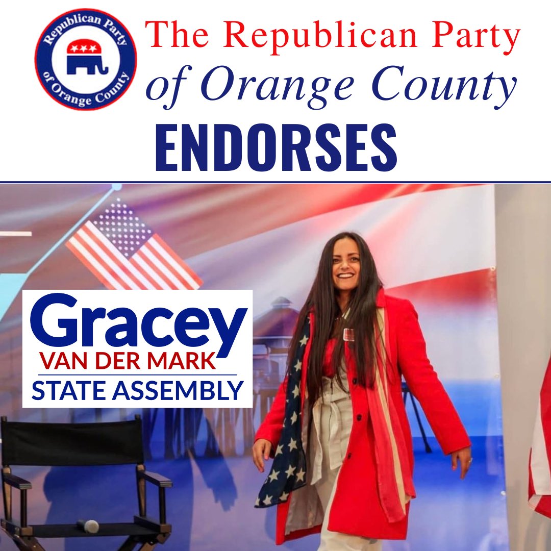 I am honored to have been endorsed by the Republican Party of Orange County for the State Assembly, 72nd District. 
I am grateful for the support and trust placed in me.  I look forward and am committed to representing our community with dedication and integrity.