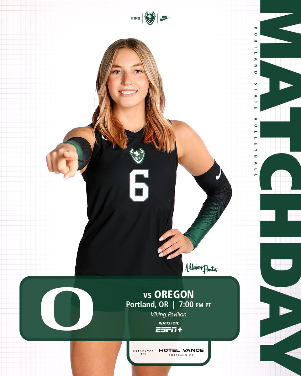 Playing at the volleyball capital of the state of Oregon tonight. Otherwise known as Viking Pavilion. 🏛️

🆚: Oregon 
🕖: 7pm PT
📍: Portland, Ore.
🏟️: Viking Pavilion
🎟️: GoViks.com/Tickets
📊: GoViks.com/LiveStats
📺: ESPN+

#GoViks | #DefendTheShip