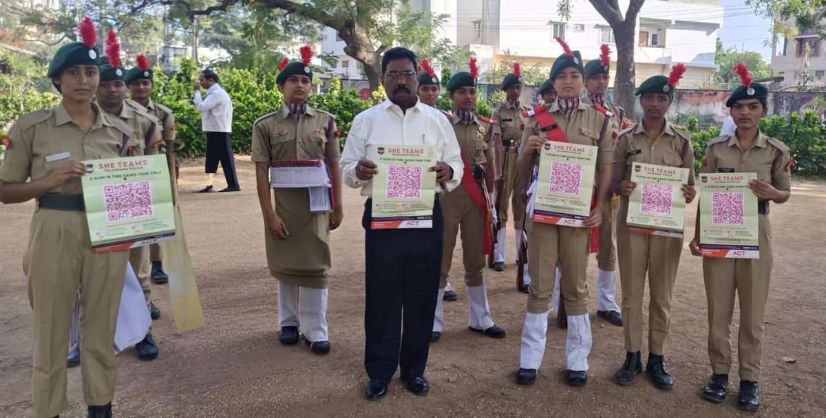 she_teams's tweet photo. Conducted #Awareness programme at #PINGLE WOMEN'S COLLEGE, #HANAMKONDA. In which 20 members of NCC Students were participated. We explained the following topics what is #sheteam, how it Works, how it is useful for them, child abuse, T Safe App, Child helpline No.1098,etc https://t.co/bjQOrbUMN6