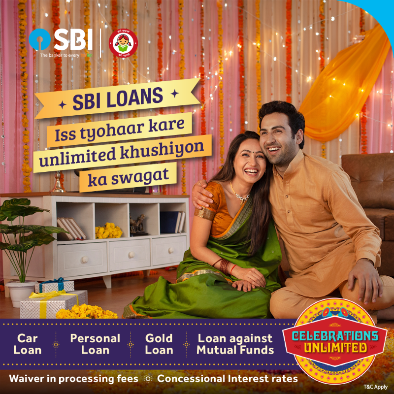 TheOfficialSBI's tweet photo. This festive season, make your plans bigger and brighter with SBI. 
From Car Loans and Personal Loans to Gold Loans and Loans Against Mutual Funds, our offers bring you closer to your dreams.