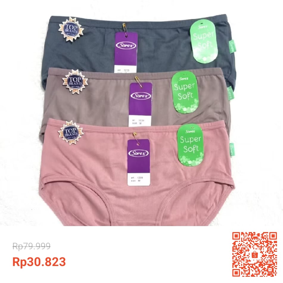 ZahraNovi's tweet photo. Temukan 3 Pcs Celana Dalam Wanita Sorex 1239 Super Soft Underwear CD seharga Rp30.823. Dapatkan sekarang juga di Shopee! https://t.co/eTGt0Kyi3U . Muraaah dpt 3..sorex nyaman https://t.co/D1fEFnhWRk