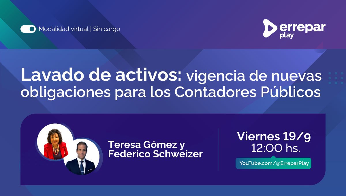 🔊Te invitamos mañana a una charla virtual, sin cargo, con Teresa Gómez (<a href="/te_gomez/">Teresa Gomez</a>) y Federico Schweizer (<a href="/feschweizer/">Federico Schweizer</a>), en la que hablarán sobre las nuevas regulaciones de la UIF que los contadores públicos en Argentina deben cumplir.

Conocerás más sobre:
✅ Las nuevas