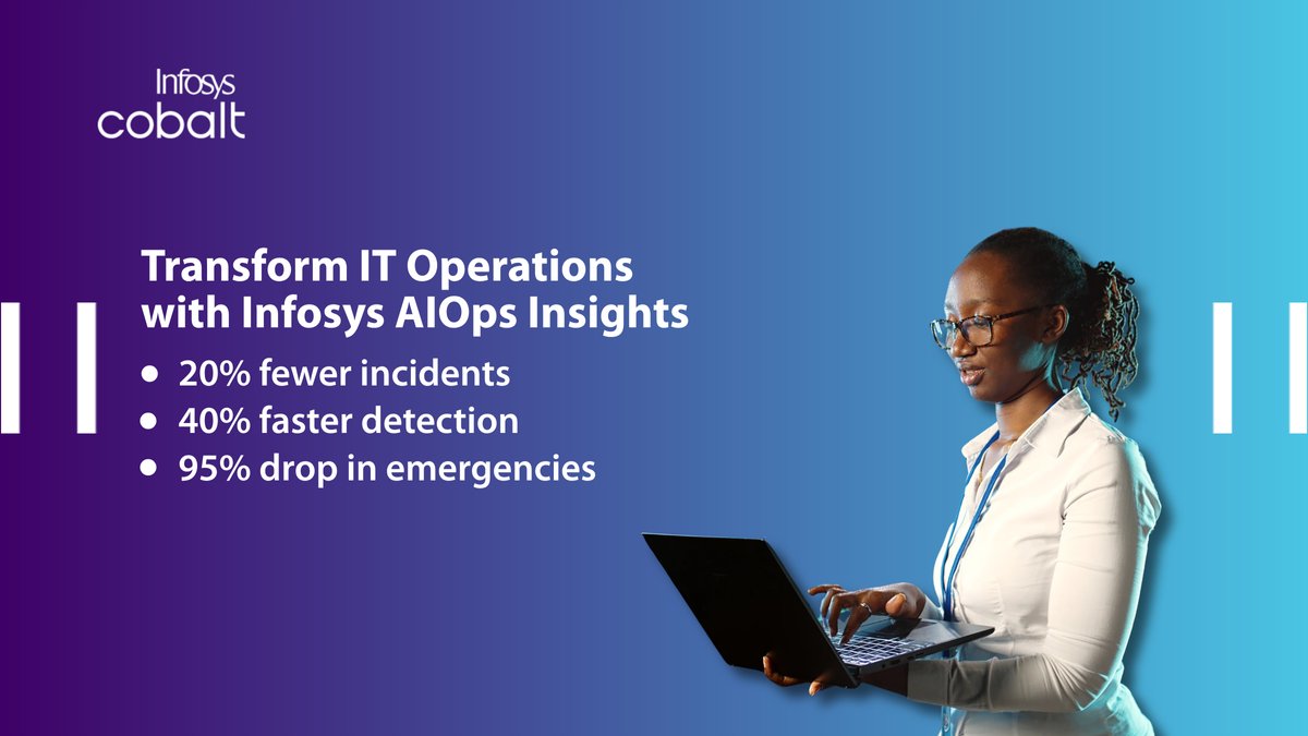 Infosys's tweet image. Is your IT team drowning in endless alerts? Infosys AIOps Insights puts AI-powered observability at the core of your operations delivering real-time, actionable insights without vendor lock-in. Ready to turn IT chaos into clarity? infy.com/3VpItn7 

#InfosysCobalt