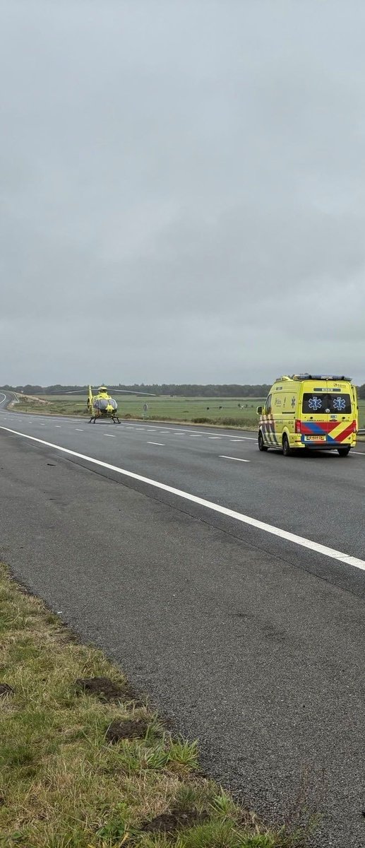 Ongeval op A6 tussen Oosterzee en knp. Joure