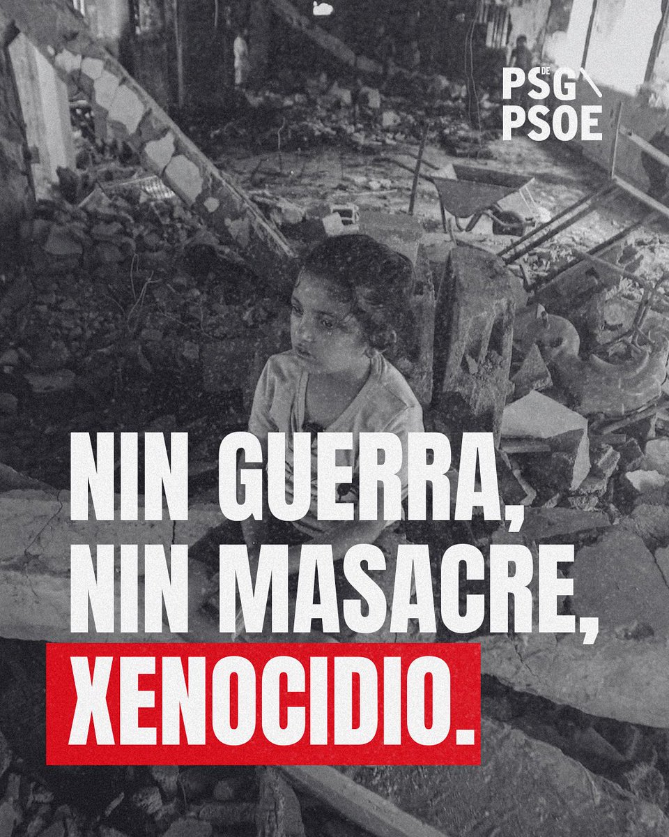 Non é unha guerra.

Non é unha masacre.

É un xenocidio.

#PalestinaLibre 🇵🇸