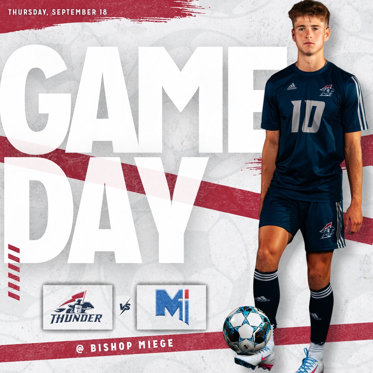 GAMEDAY⚡

🆚 Bishop Miege
⏰ 7:15 pm 
📍 Bishop Miege
🎟️ On Bound

#GoThunder x <a href="/SJABoysSoccer/">SJA Mens Soccer</a>