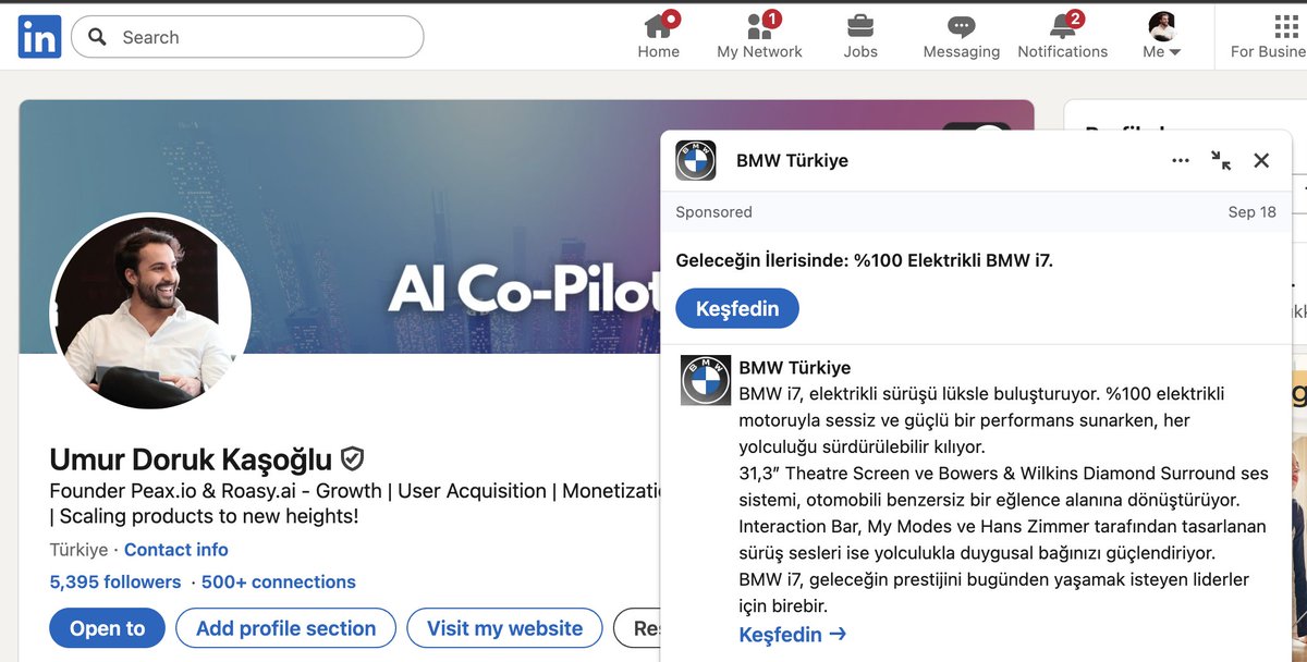 BMW kardeş i7 satmak için LinkedIn doğru kanal olabilir mi testleri nasıl gidiyor?