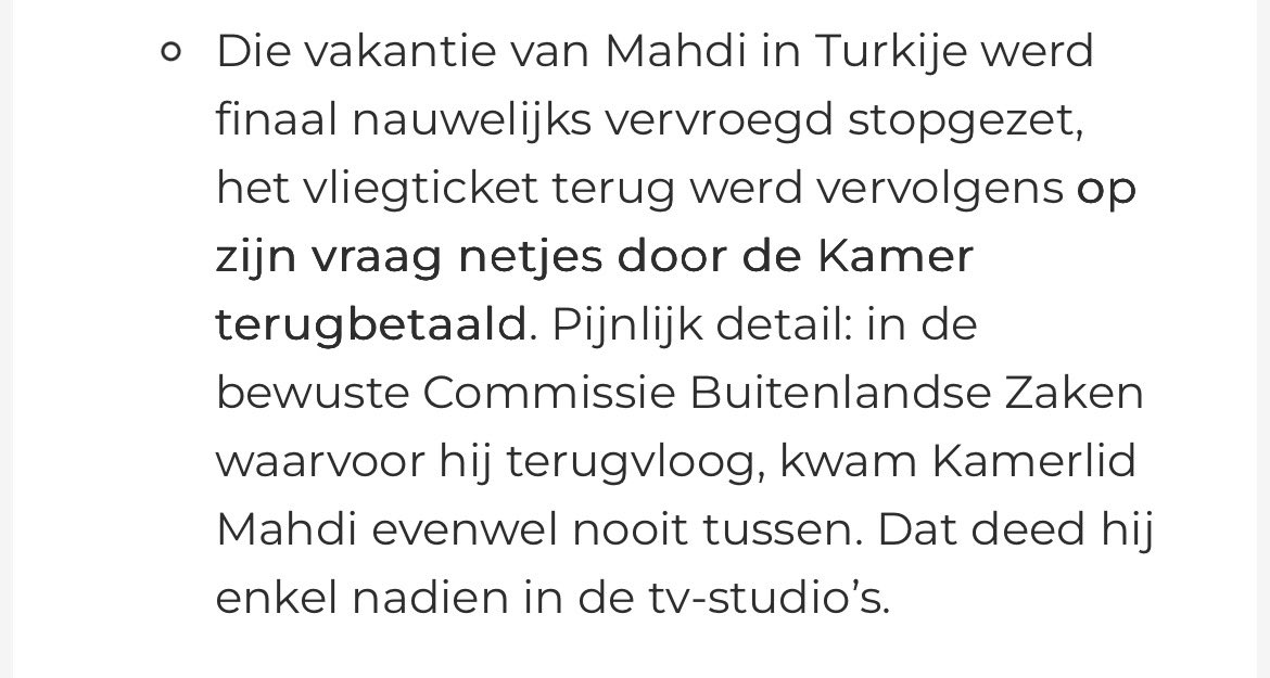 De voorzitter van <a href="/cdenv/">cd&v</a> kondigt eerst met grote trom aan “zijn vakantie te onderbreken”. Zijn vliegticket laat hij vervolgens terugbetalen door het parlement en als klap op de vuurpijl komt hij zelfs niet tussen tijdens de bewuste commissie. En dan maar klagen over “hypocrisie”.