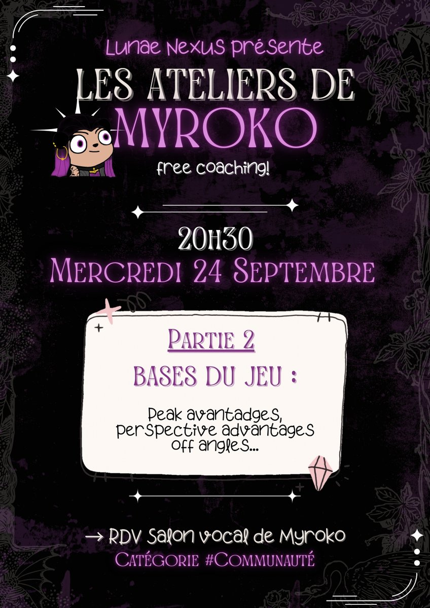 Atelier Valorant – Partie 2

Mercredi 24/09 – 20h30

Thème : Prise d’espace &amp; timings
2h – Gratuit – 20 places max
Coaché par Myroko, ex-coach LNX
Stream en direct sur sa chaîne (lien dans notre salon twitch)

Notre serveur discord : discord.gg/gDtEBkum