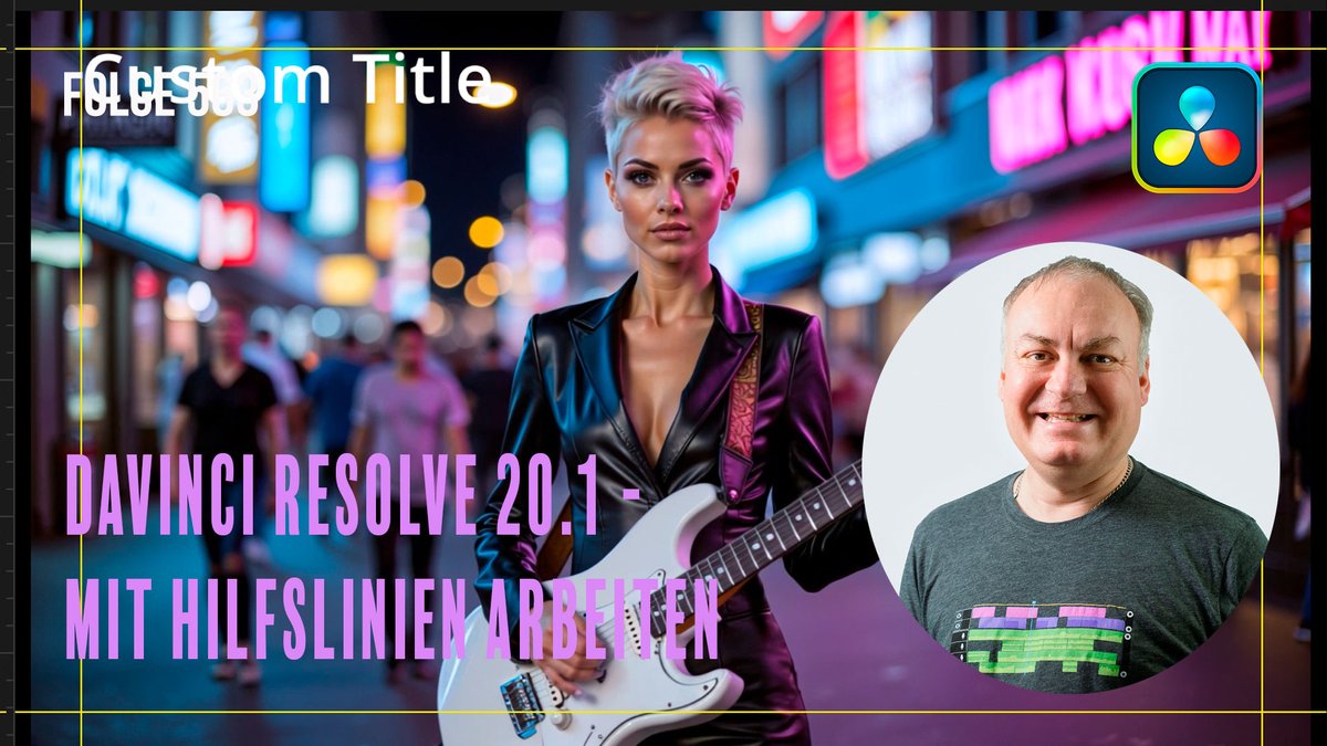 MarkusErnstPhot's tweet image. In diesem Tutorial zeige ich Dir wie man mit den neuen Hilfslinien in Davinci Resolve 20 arbeitet.
Das Video findest Du auf meinem Youtube-Kanal : youtu.be/i6pQ5ykdRNo
Meine Ausrüstung :
markusernst.tv/ausruestung/
#DaVinciResolve #davinciresolvetutorial #hilfslinien