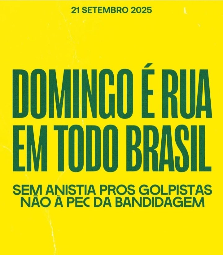ATENÇÃO MILITÂNCIA:
Domingo é dia de ocupar as ruas da sua cidade URGENTE contra o CONGRESSO INIMIGO DO POVO!

Divulguem é convoquem. 

DIA 21 POVO NA RUA
SEM ANISTIA 
RT