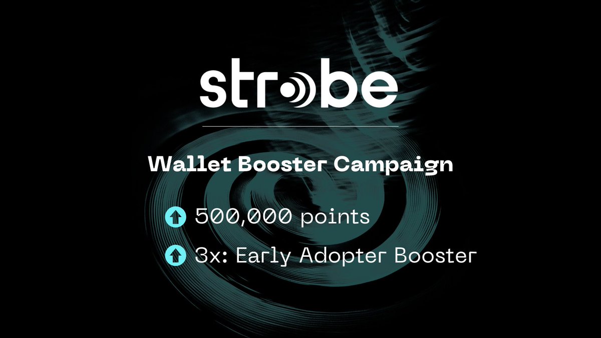 New Booster Wallet Campaign Live!

From now until Sept 26, deposit at least $50 in Circle USDC or $XRP on <a href="/StrobeFinance/">Strobe Finance</a> and unlock:
✨ 500,000 bonus Points
✨ Early Adopter Booster (3× Supply/Borrow Points)

Forms are wallet specific. Check yours below 👇

#XRPL #XRPFi