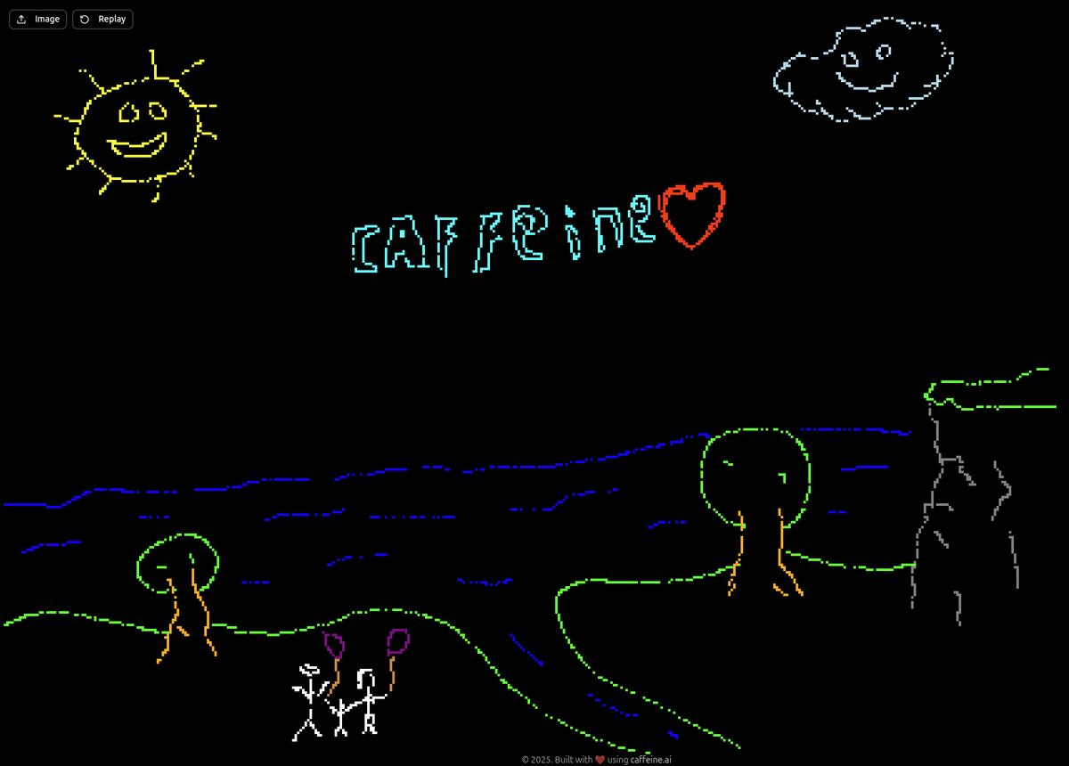 🎨 Jump in at yabadabadoo-j1z.caffeine.xyz — anyone can draw! If we all retweet, this might become the #1 painting of the hour! 🚀