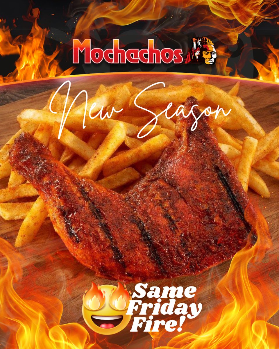 Mochachos's tweet image. There’s nothing as beautiful as a Friday in the springtime…  Celebrate the start of the season with a fiery feast that matches the weather. 🔥

Our flame-grilled chicken is the only way to kick off a delicious weekend.

#FieryFriday #Mochachos #SpringIsHere #WeekendVibes
