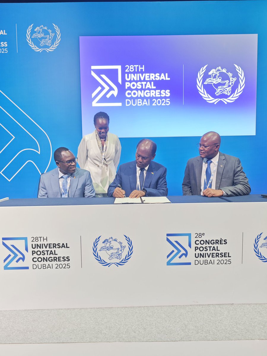 During the ongoing 28th <a href="/UPU_UN/">Universal Postal Union</a> Congress in Dubai, I officially signed the Acts of Congress, confirming Kenya’s ratification of the legal instruments adopted.

We reaffirm our commitment to modernising postal &amp; courier services to boost trade, e-commerce &amp; socio-economic